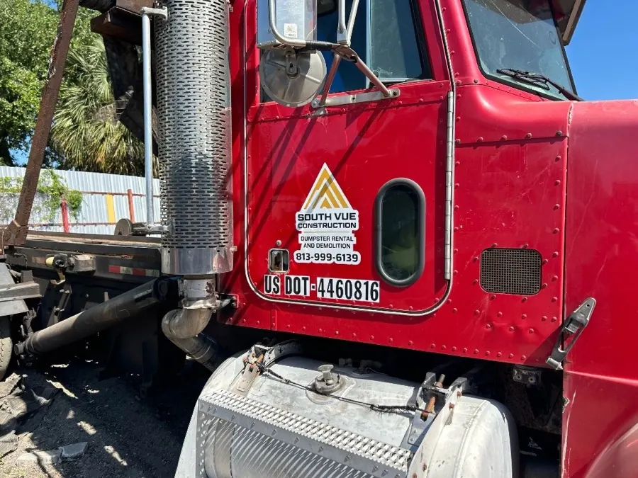 SouthVue Construction dumpster rental truck